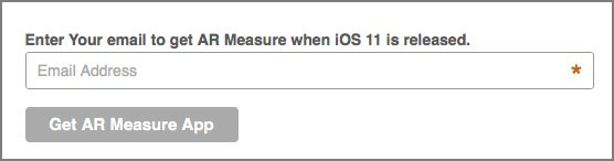AR Measure 출시알림 이메일 입력칸