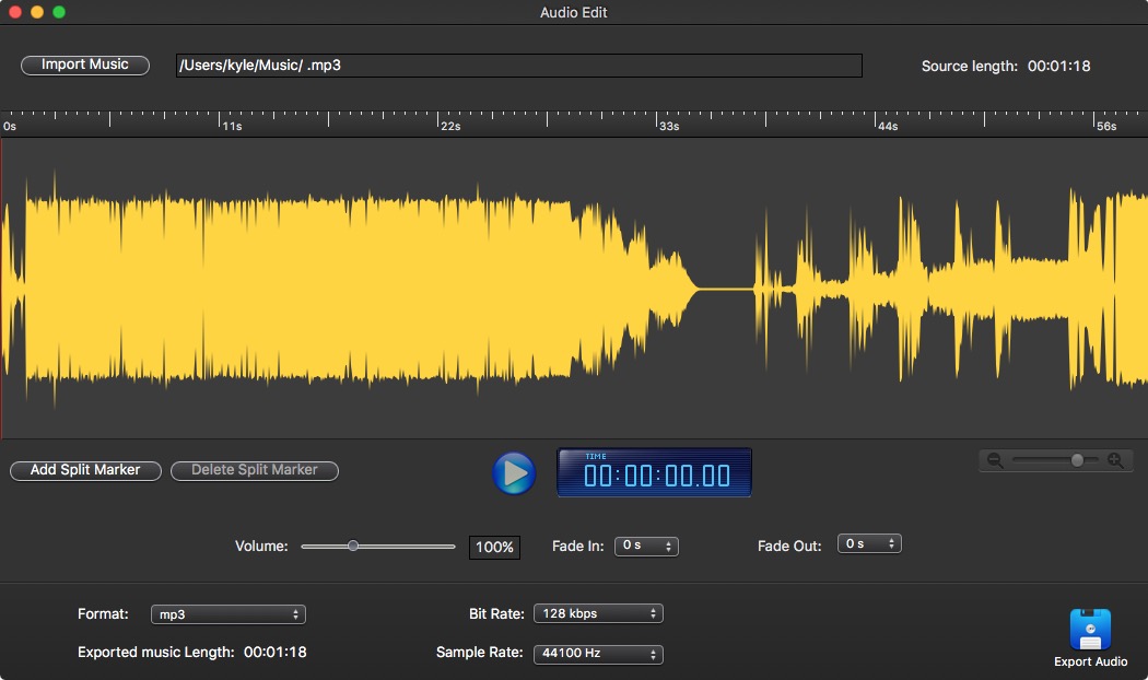 Audio Record Pro 편집화면