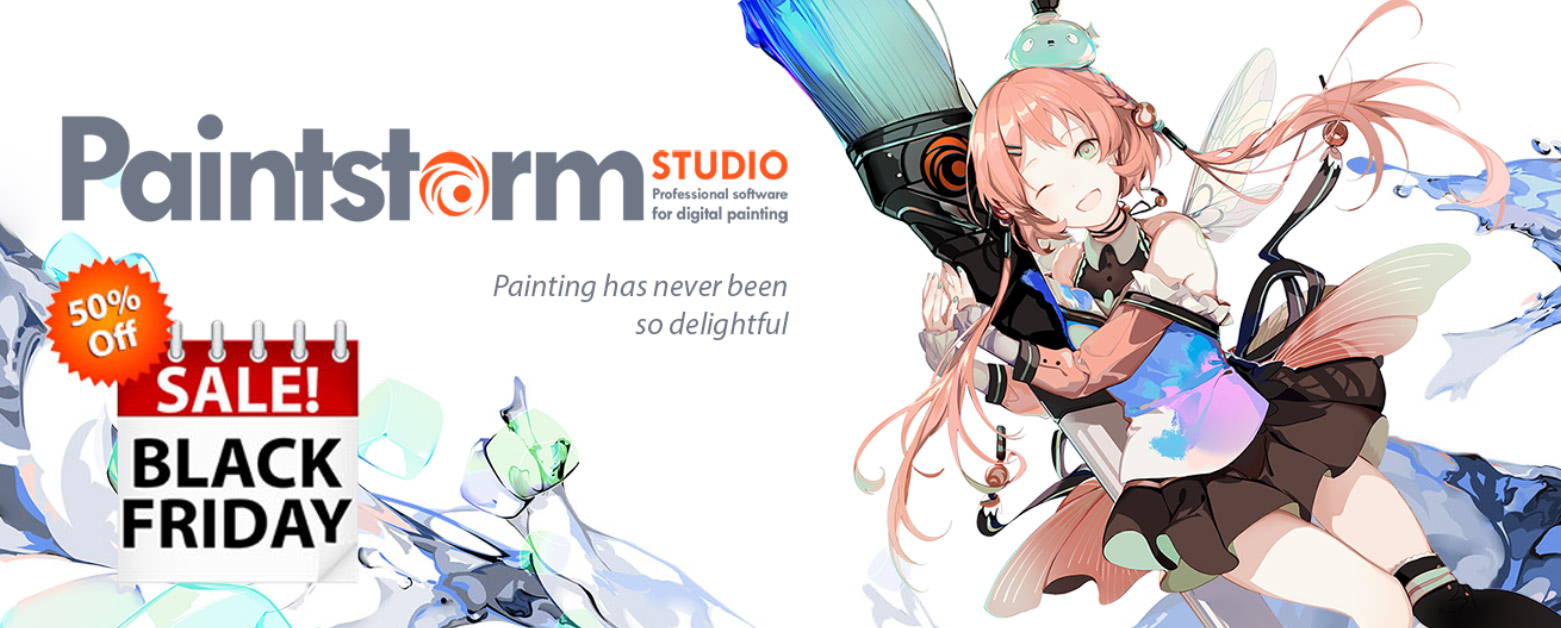 Paintstorm Studio 블랙프라이데이 배너