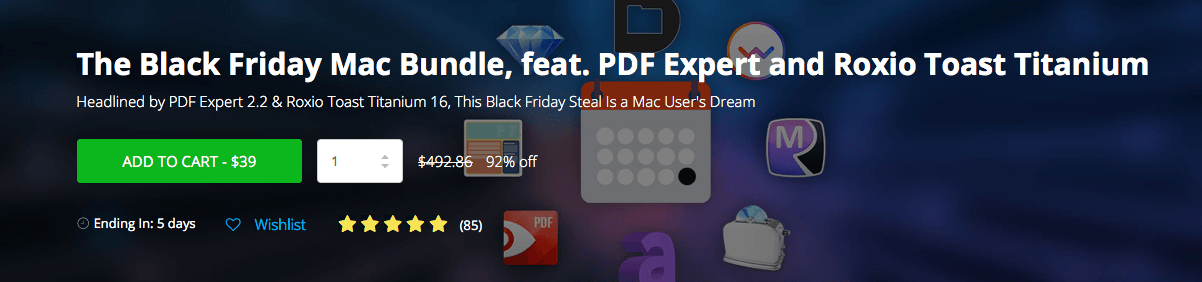 The Black Friday Mac Bundle 스택소셜 번들할인 배너