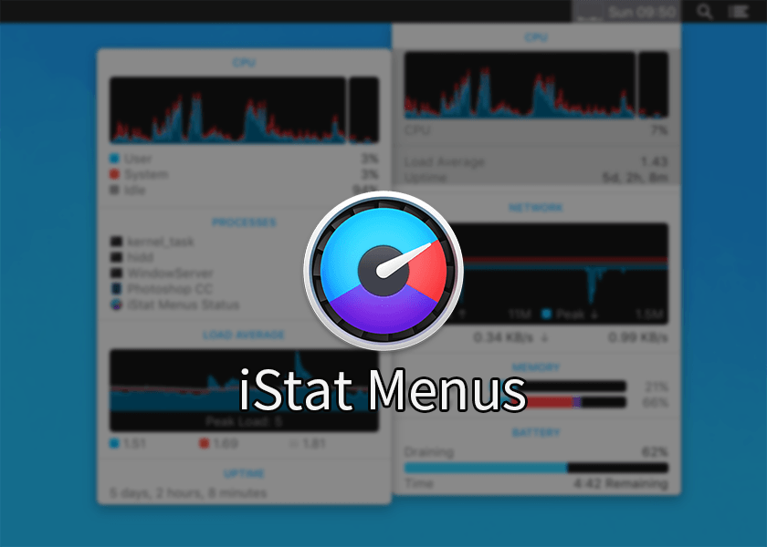 iStat Menus 맥앱 대표이미지 및 아이콘