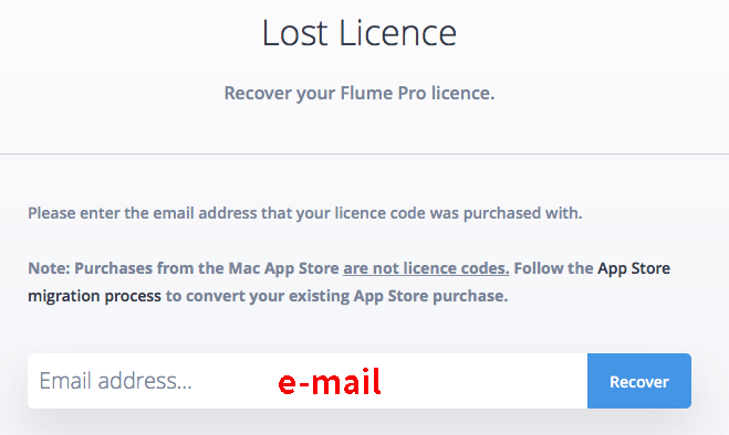 flume pro lost license